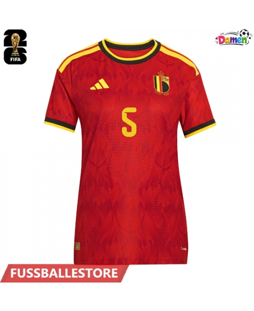 Günstige Belgien Maxim De Cuyper #5 Heimtrikot Damen WM 2026 Kurzarm